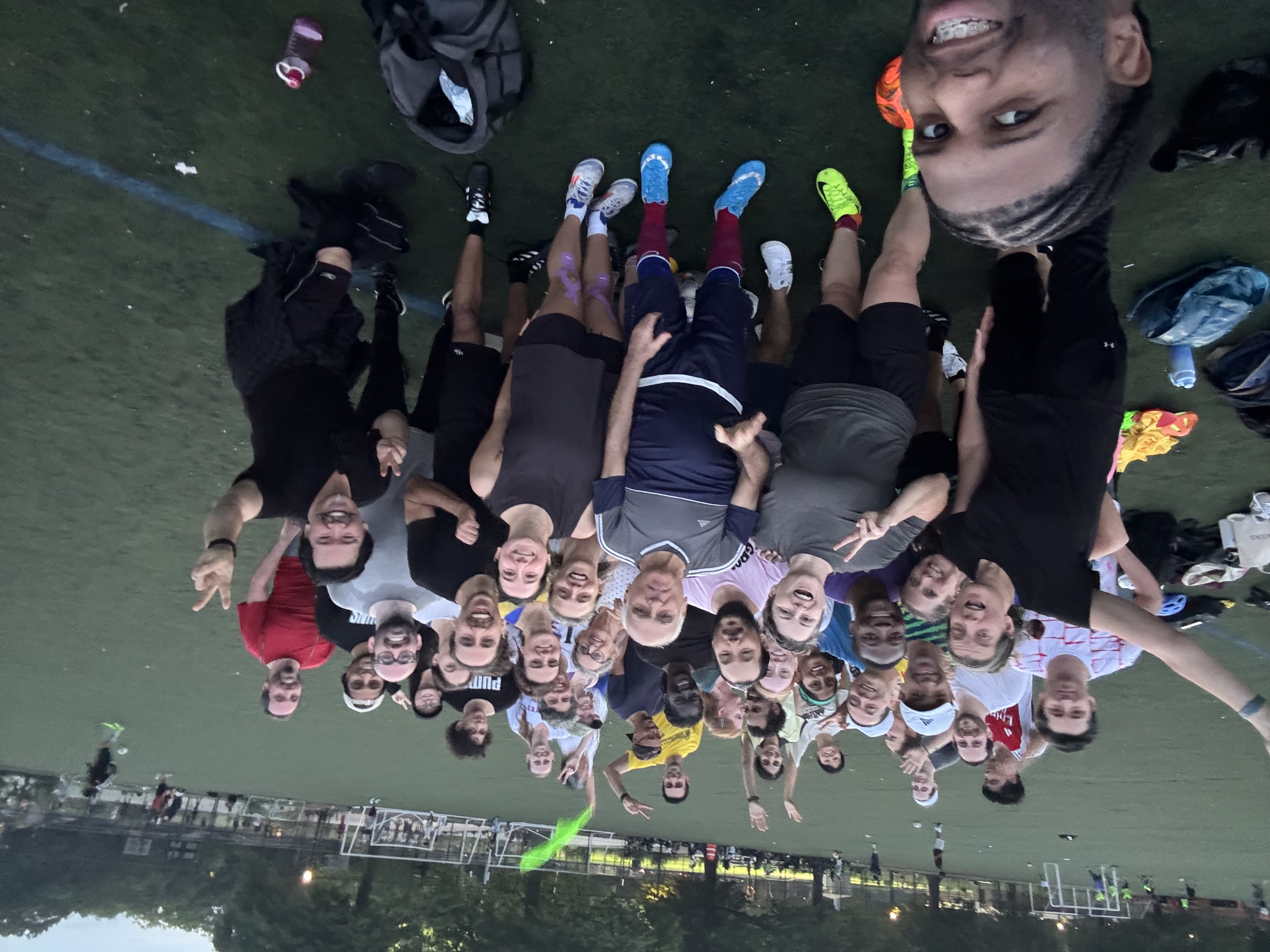 Group shot on the field at Prospect Park Soccer